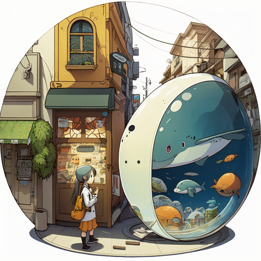 AI Midjourney Prompt for Landscape - Small Town SciFi Encounter