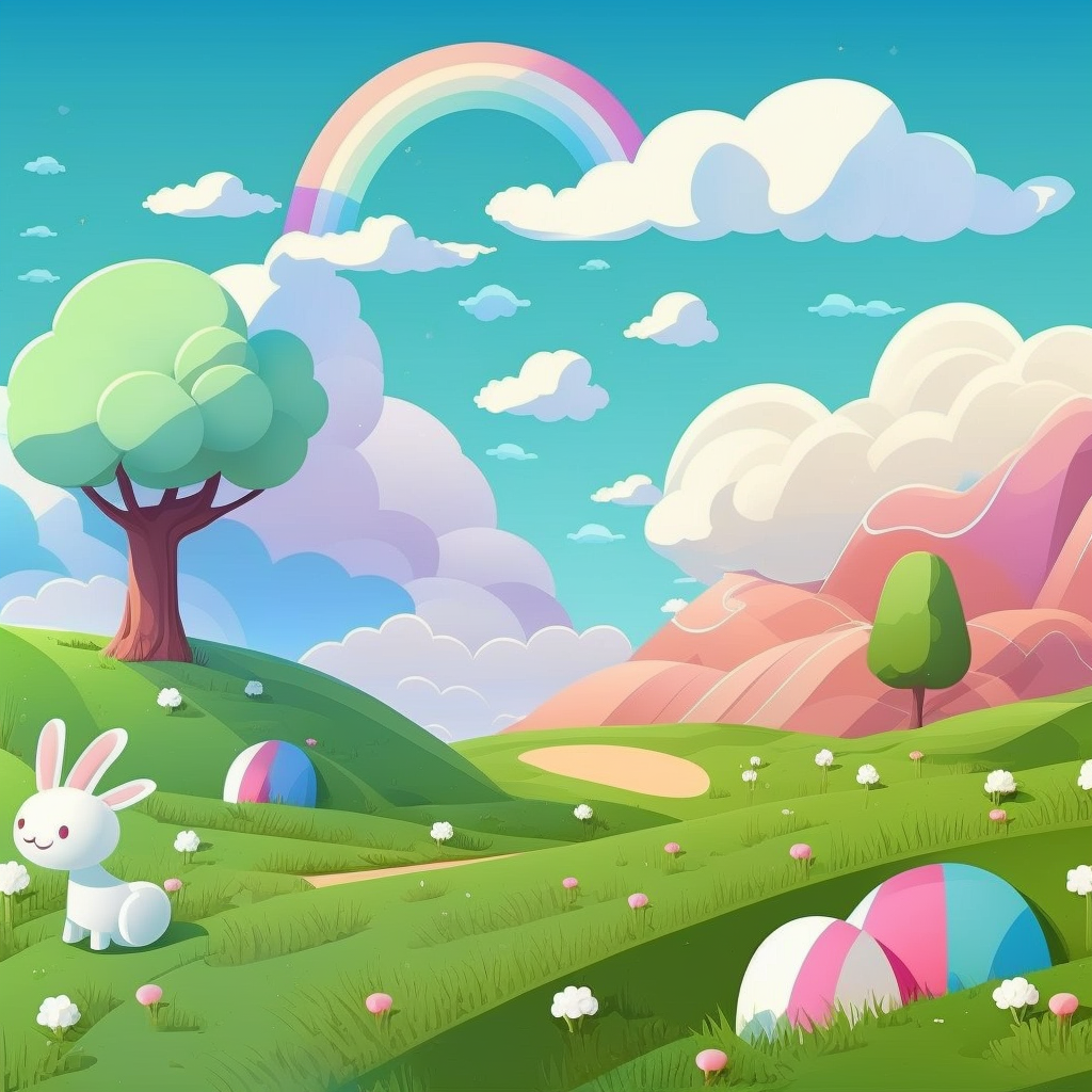 AI Midjourney Prompt for Easter - Soft Gradient Sky