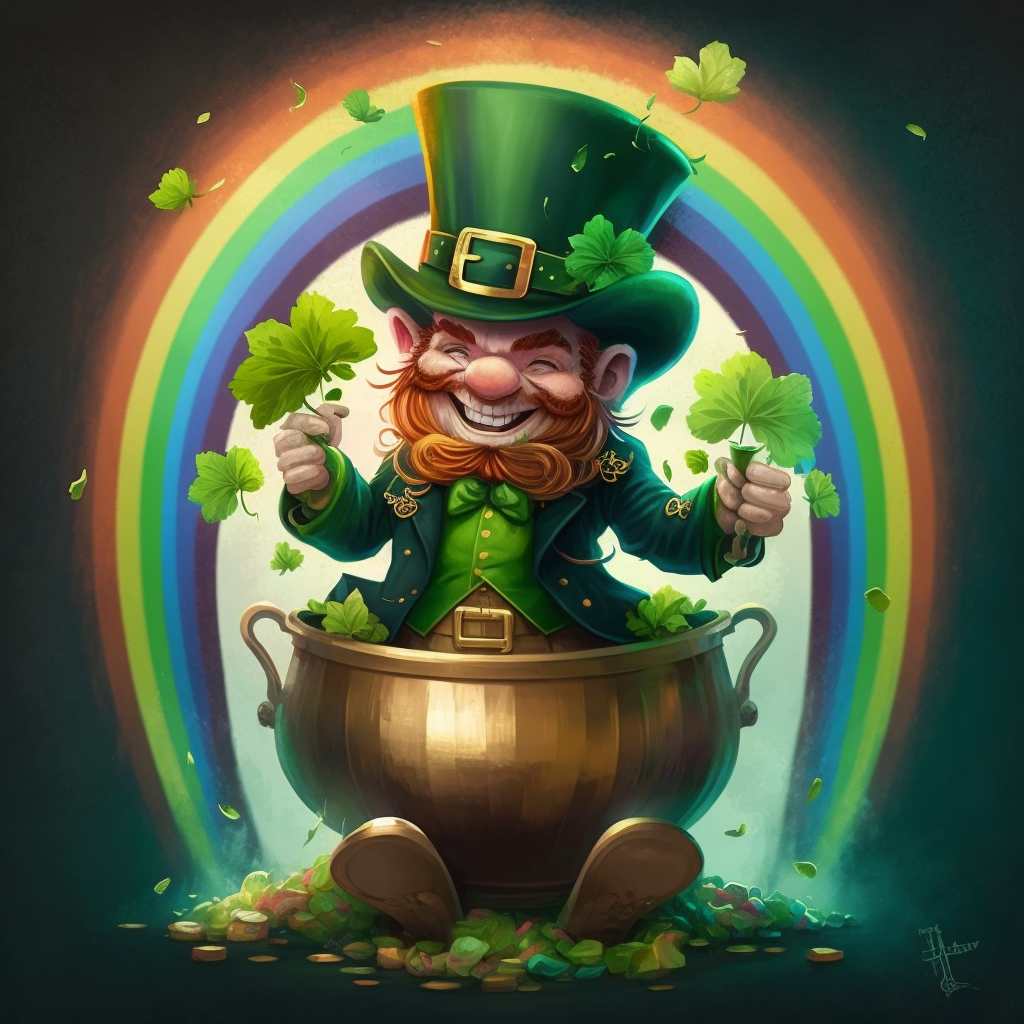 AI Midjourney Prompt for St Patricks Day - Cheerful Leprechaun