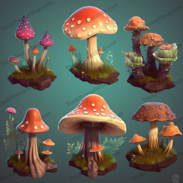 AI Midjourney Prompt for Fungi Fantasies