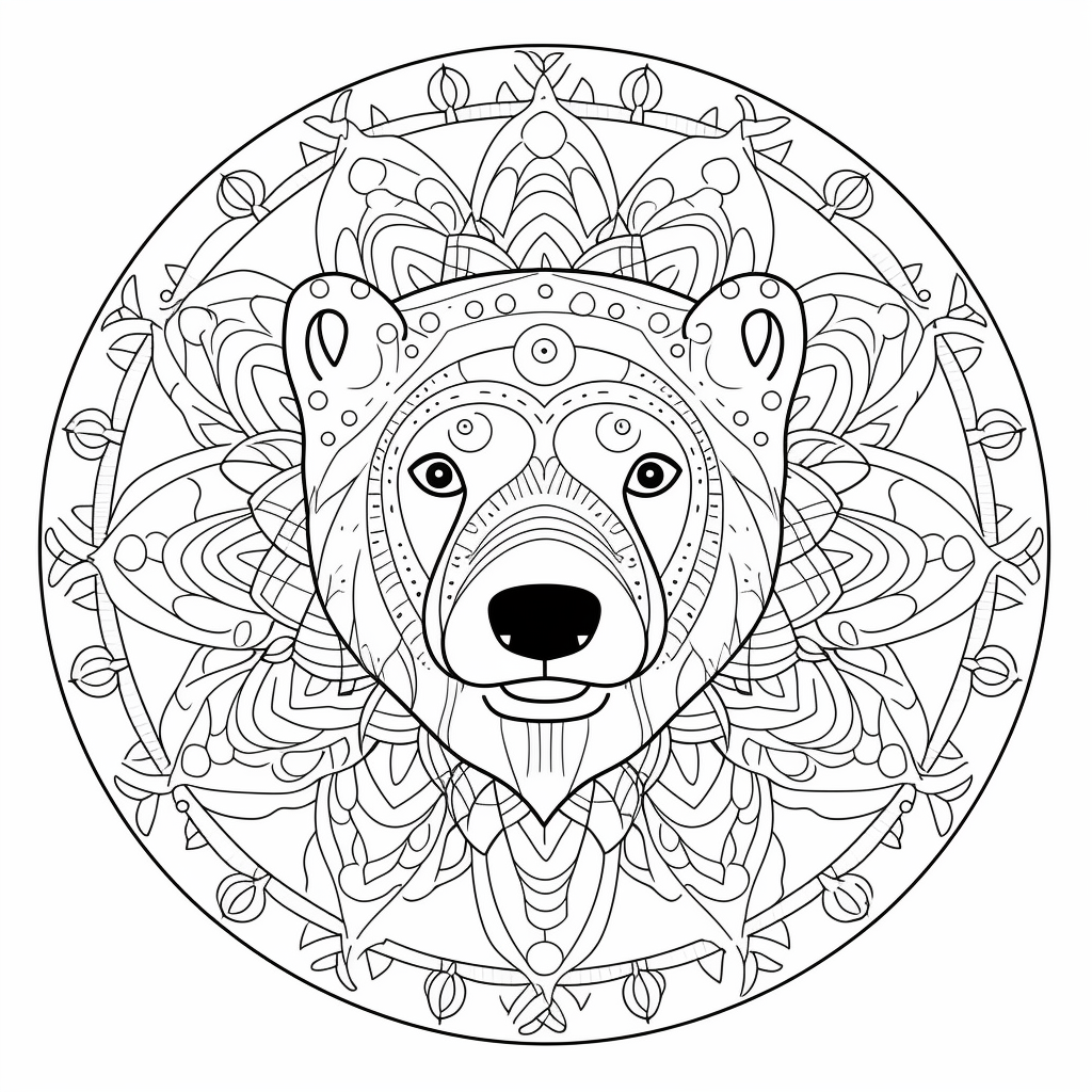 AI Midjourney Prompt for Coloring Page - Cute Animal Coloring Pages
