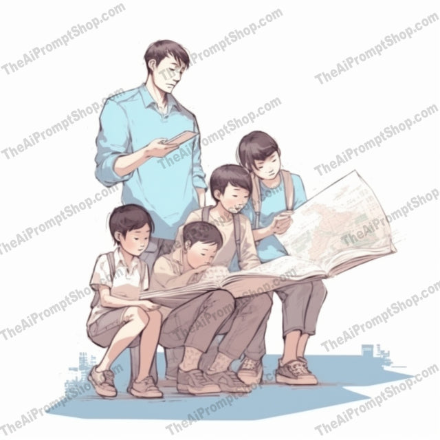 AI Midjourney Prompt for C15 - Storybook Illustrations - Map Book Explorers