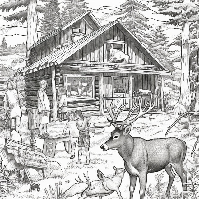 AI Midjourney Prompt for Coloring Pages - 2561