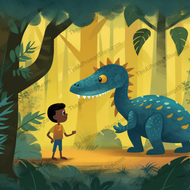 AI Midjourney Prompt for C54 - Storybook Illustrations - Forest Friends Chatting