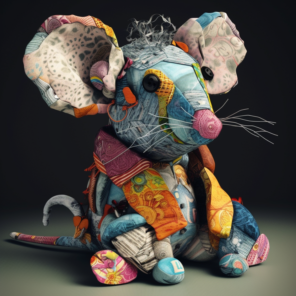 AI Midjourney Prompt for Animal - Fabric-made Cute Animal
