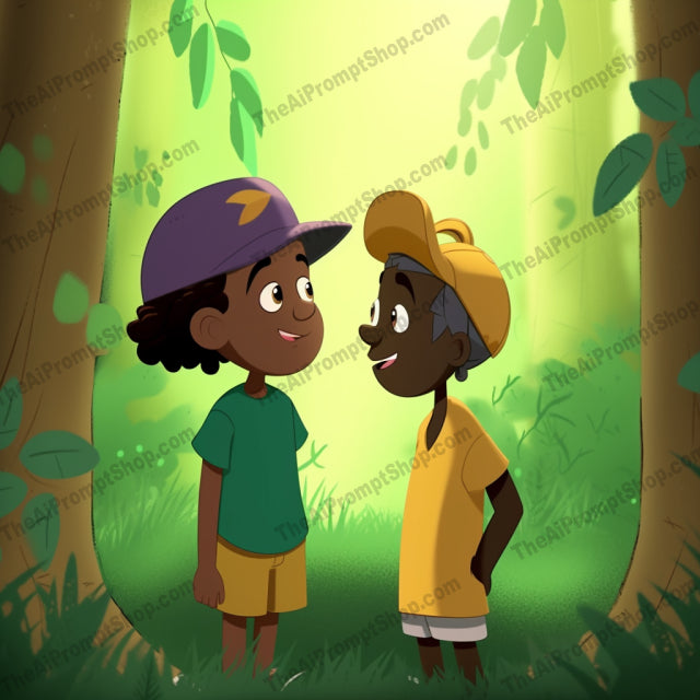 AI Midjourney Prompt for C251 - Storybook Illustrations - Forest Chat