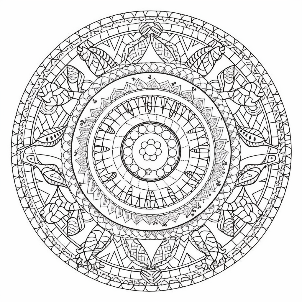 AI Midjourney Prompt for Coloring Page - Cute Animal Coloring Pages