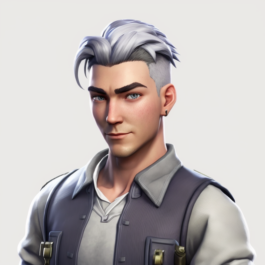 AI Midjourney Prompt for People - Fashion Model in Fortnite Style