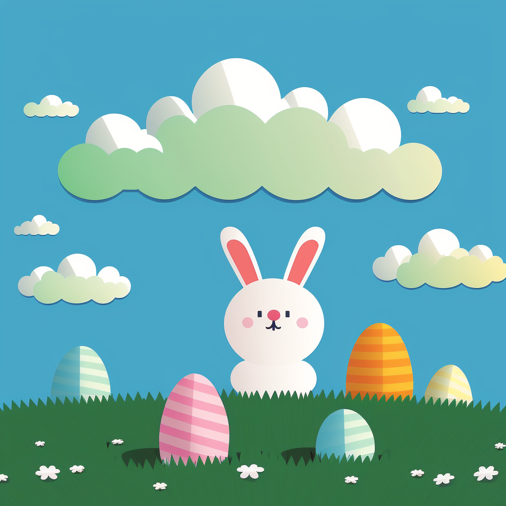 AI Midjourney Prompt for Easter - Golden Sunrise Meadow