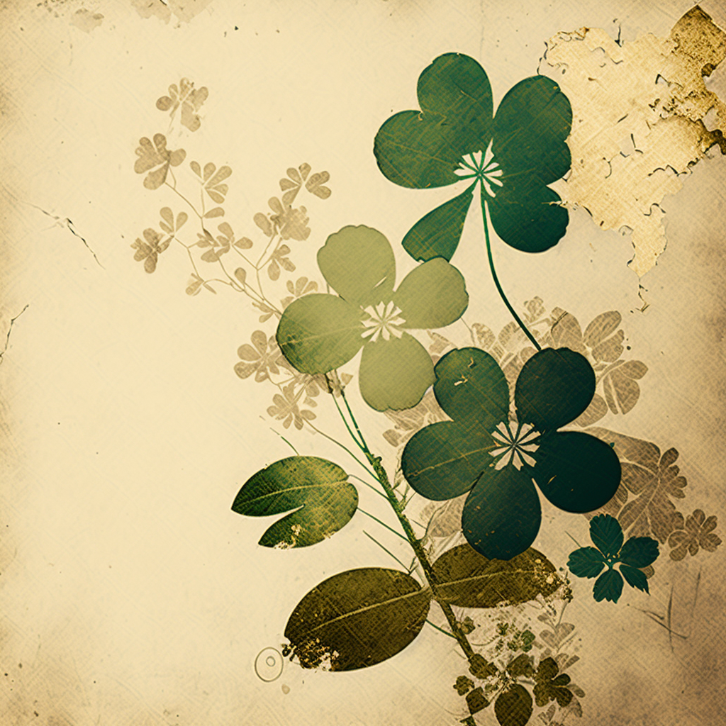 AI Midjourney Prompt for St Patricks Day - Glittering Clovers