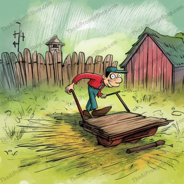 AI Midjourney Prompt for C171 - Storybook Illustrations - Nostalgic Mowing Days