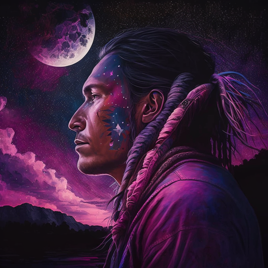 AI Midjourney Prompt for People - Night Sky Gazer