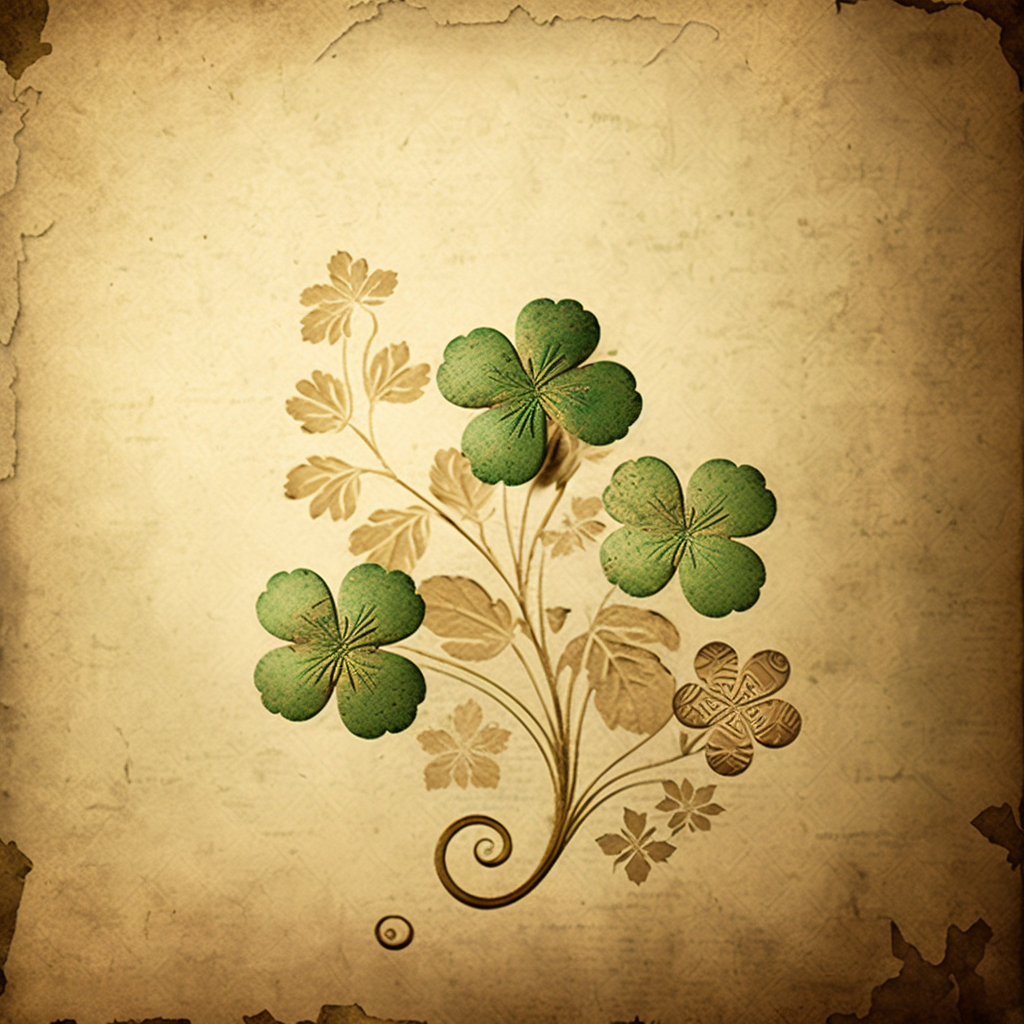 AI Midjourney Prompt for St Patricks Day - Glittering Clovers