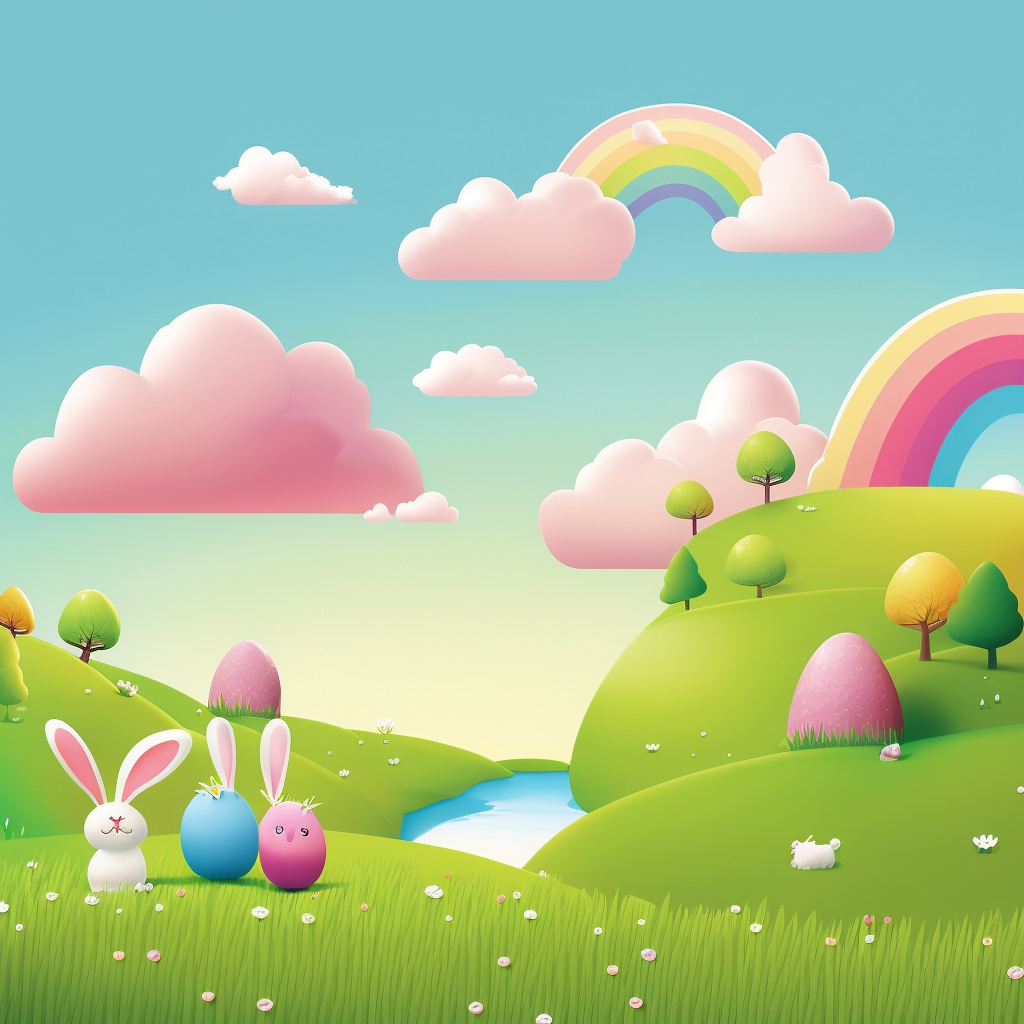 AI Midjourney Prompt for Easter - Soft Gradient Sky