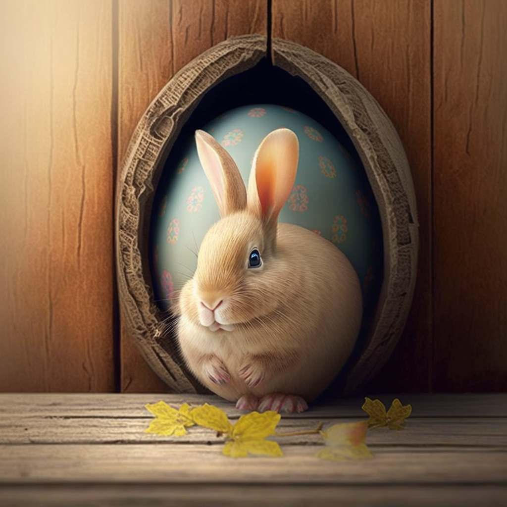 AI Midjourney Prompt for Easter - Realistic Egg Bunny