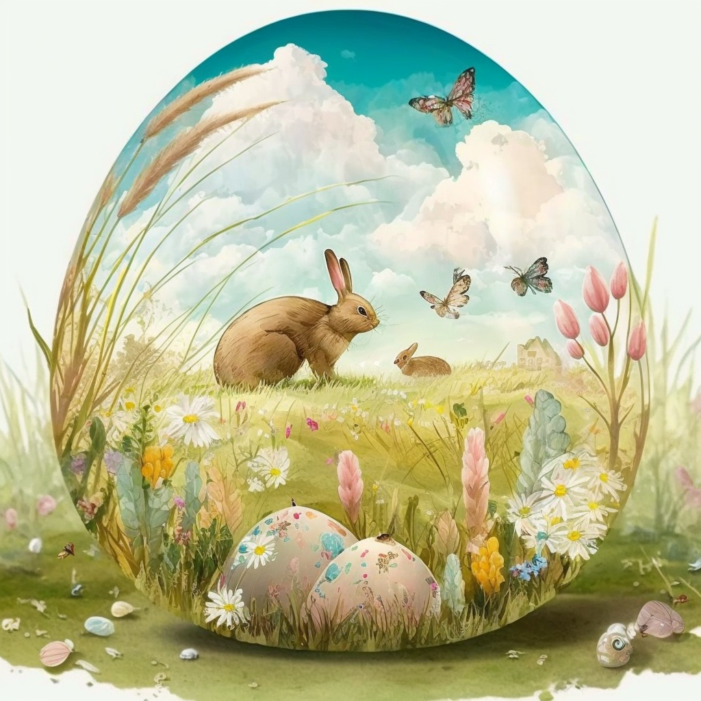 AI Midjourney Prompt for Easter - Pastel Spring Blossoms