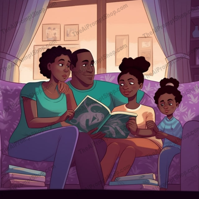 AI Midjourney Prompt for C141 - Storybook Illustrations - Vibrant Family Chronicles