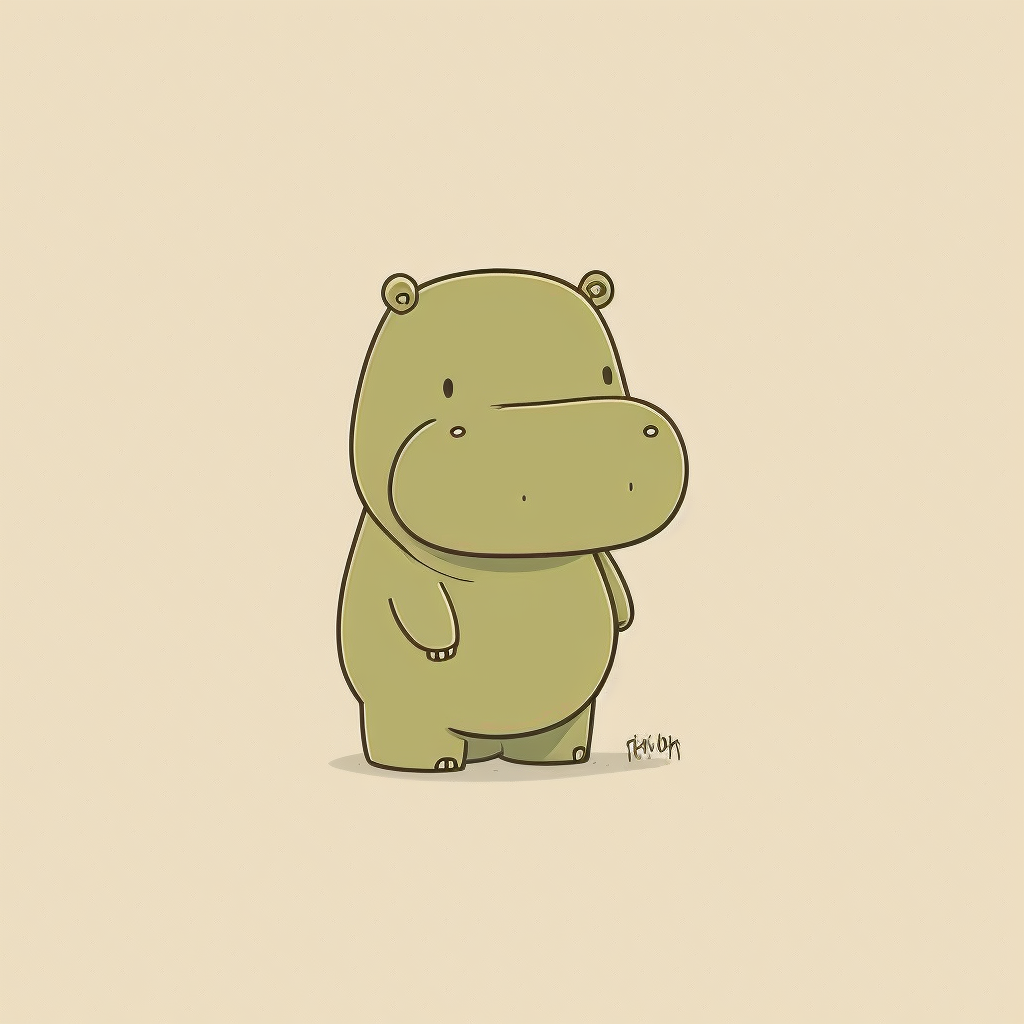 AI Midjourney Prompt for Animal - Minimalist Cute Animal Illustration