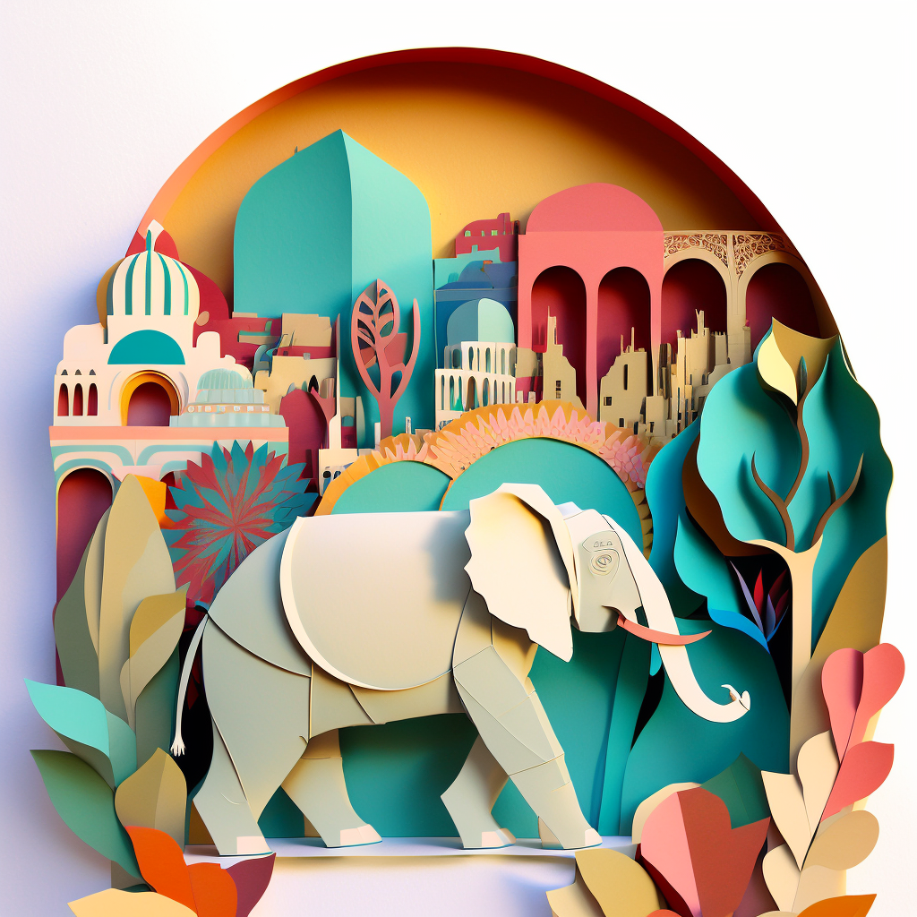 AI Midjourney Prompt for Animal - Multidimensional City Craft