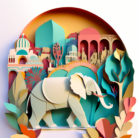 AI Midjourney Prompt for Animal - Multidimensional City Craft