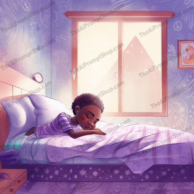 AI Midjourney Prompt for C11 - Storybook Illustrations - Dreamy Morning Sleep