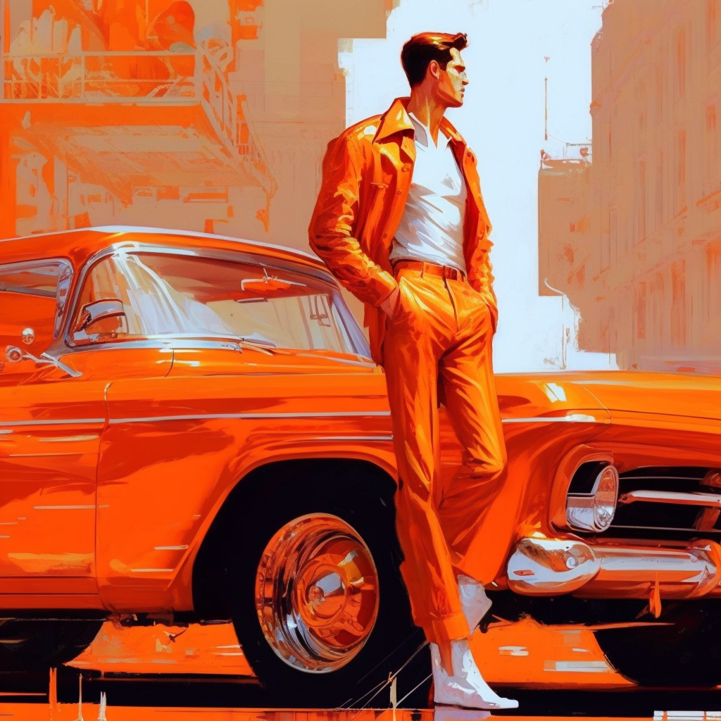 AI Midjourney Prompt for Object - Luxury Vintage Car Driver