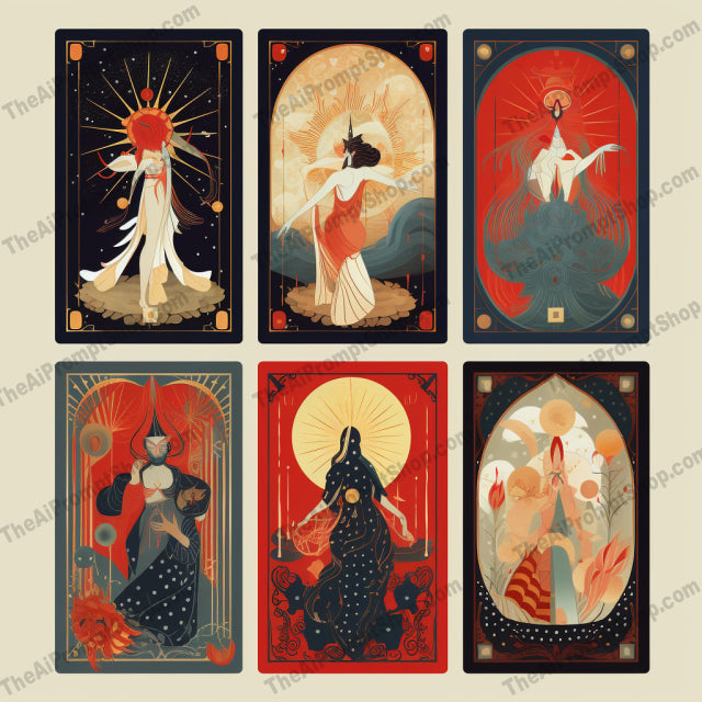AI Midjourney Prompt for Game Assets - B122s - Tarot