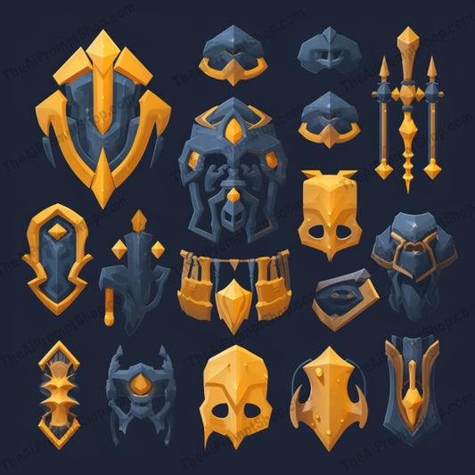 AI Midjourney Prompt for Playful Lowpoly Armor