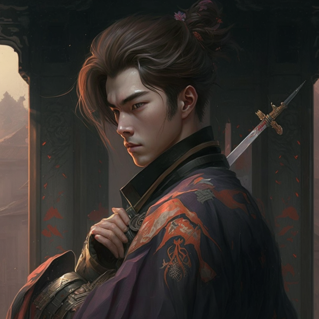 AI Midjourney Prompt for Futuristic - Anthracite Hanbok Cyborg