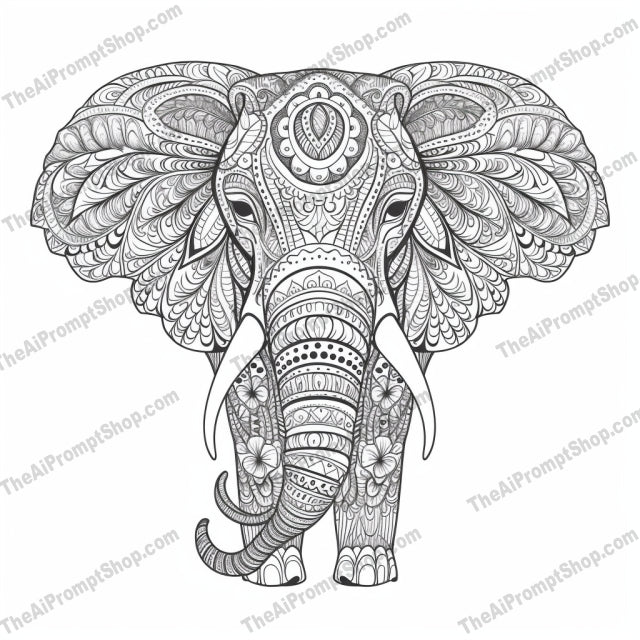 AI Midjourney Prompt for Coloring Pages - 2543
