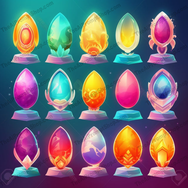 AI Midjourney Prompt for Cute and Colorful Easter Eggs
