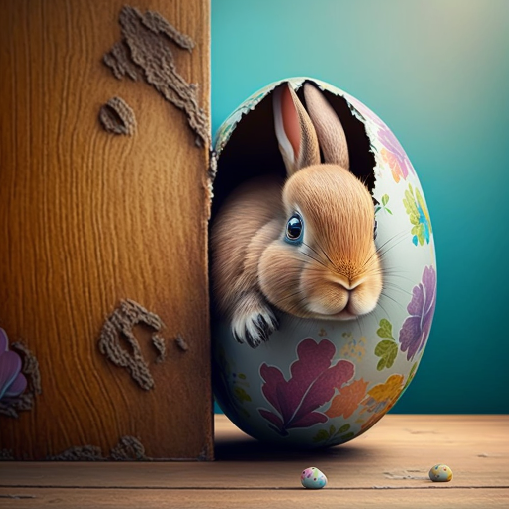 AI Midjourney Prompt for Easter - Realistic Egg Bunny
