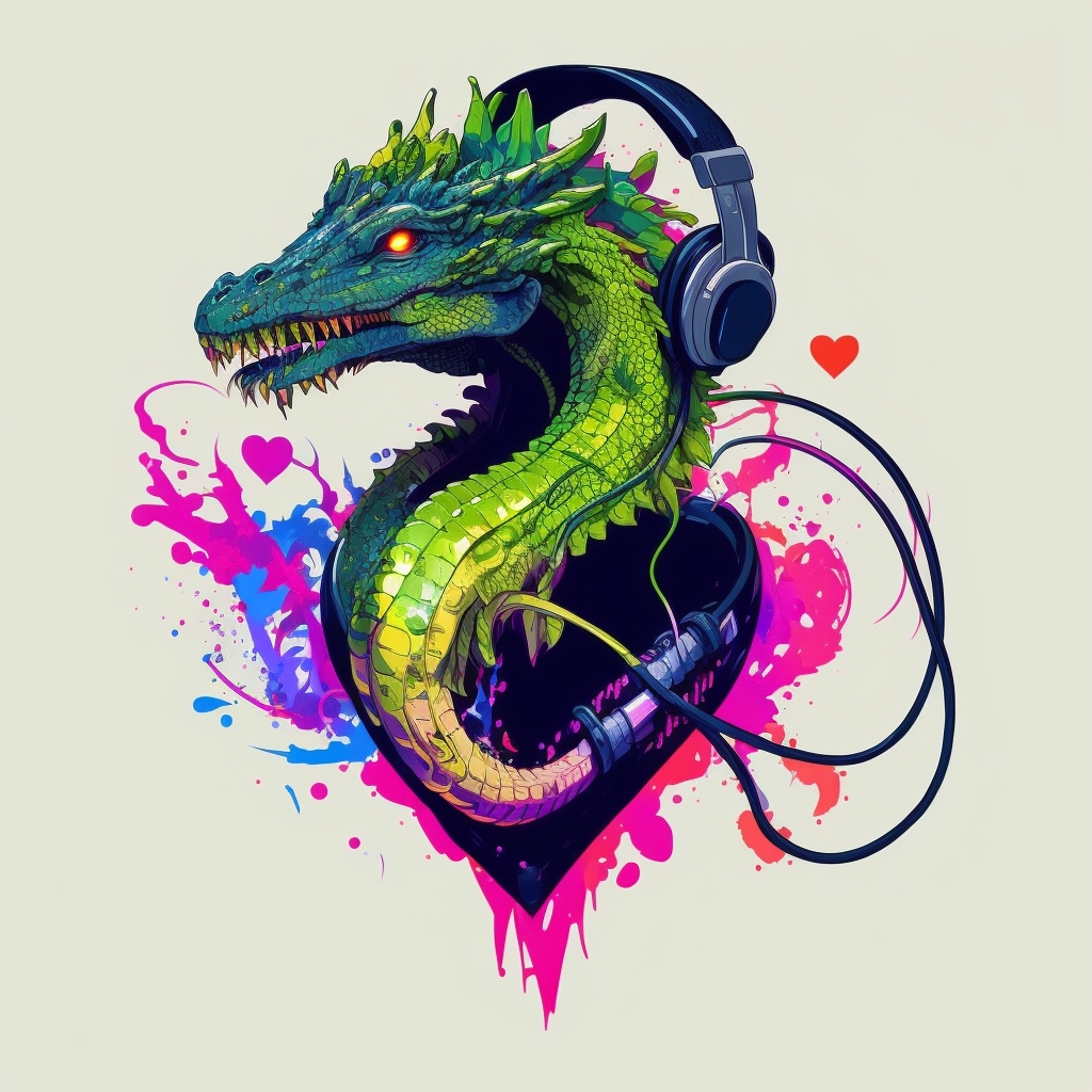 AI Midjourney Prompt for Fantay and Magic - Neon Fantasy Creature Art