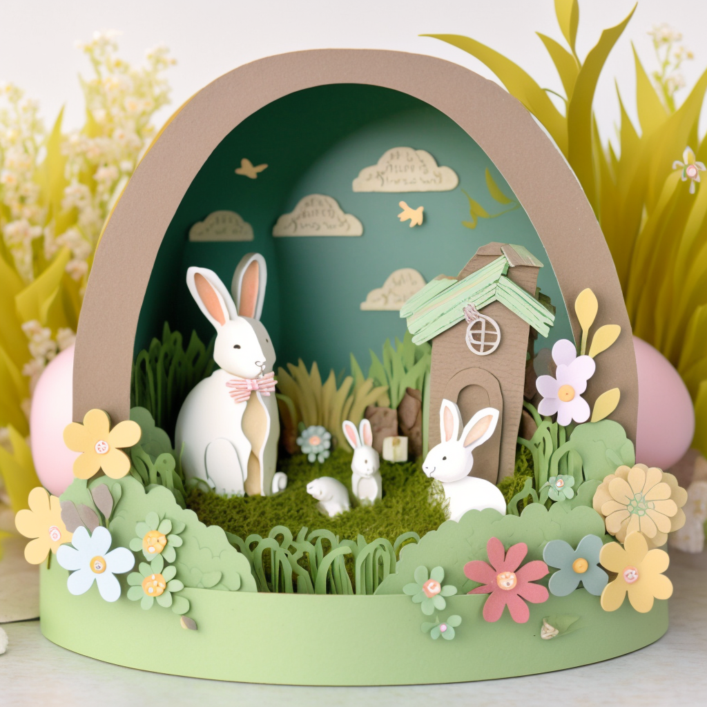 AI Midjourney Prompt for Easter - Bunny Burrow