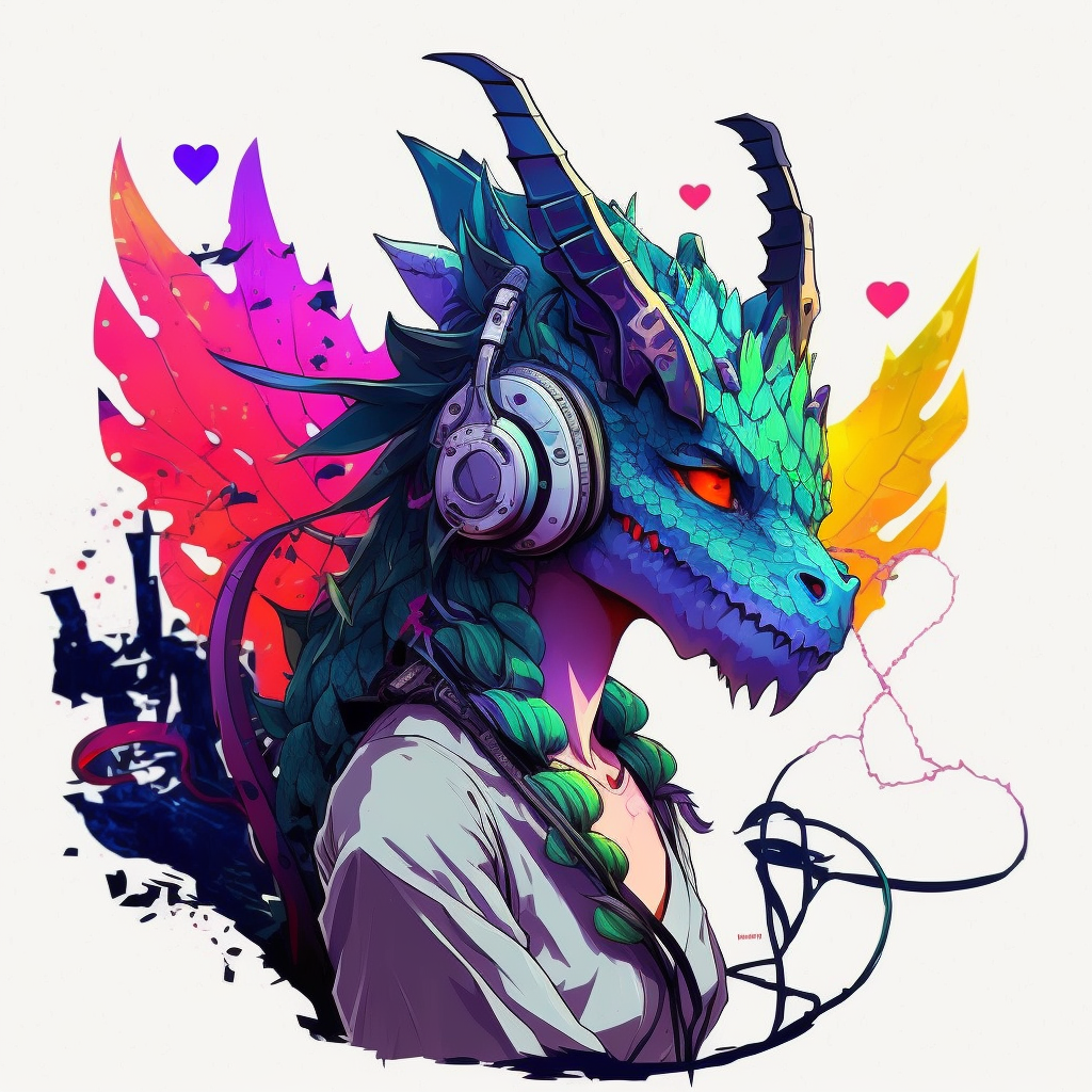 AI Midjourney Prompt for Fantay and Magic - Neon Fantasy Creature Art