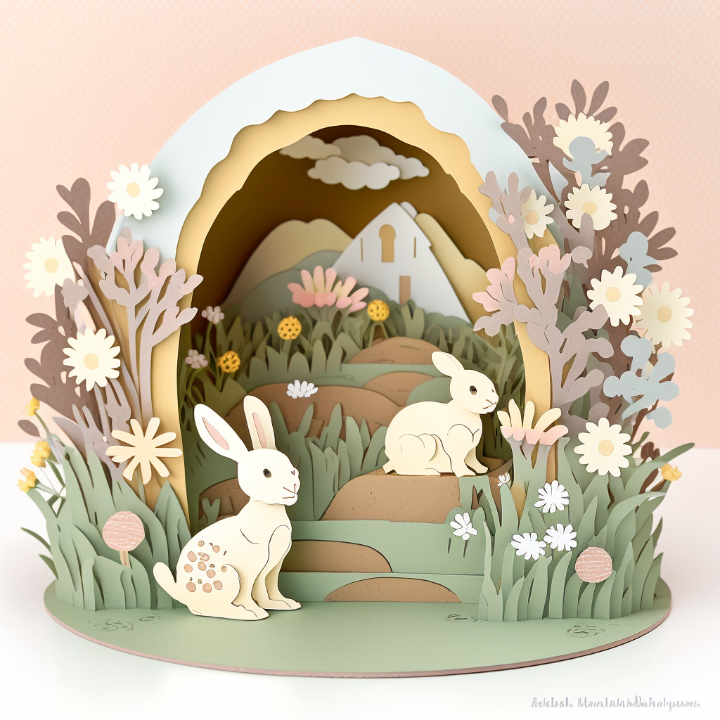 AI Midjourney Prompt for Easter - Bunny Burrow