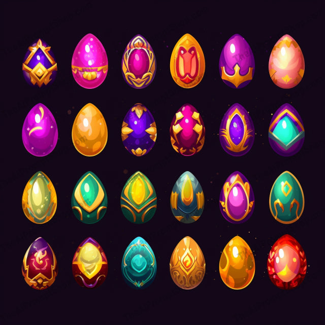 AI Midjourney Prompt for Cute and Colorful Easter Eggs