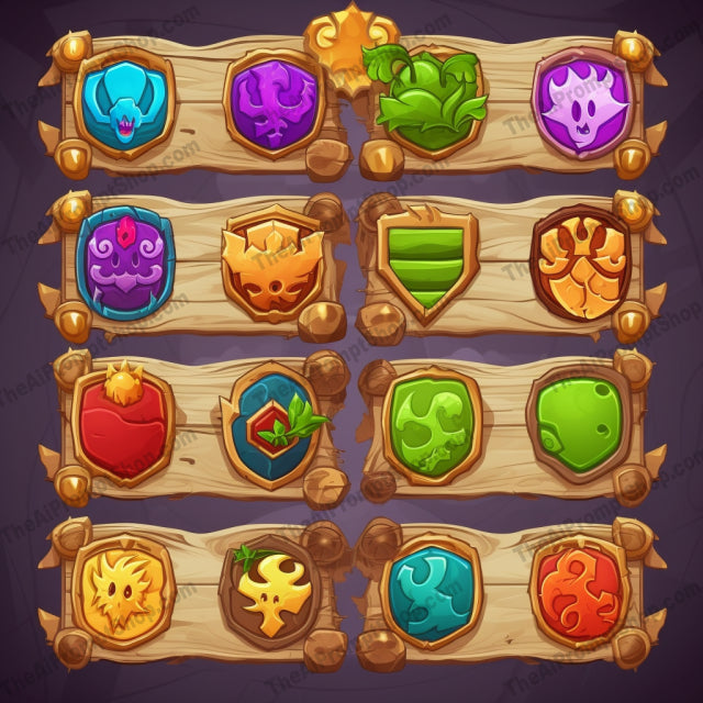 AI Midjourney Prompt for Colorful Grotesque Game Interface Template