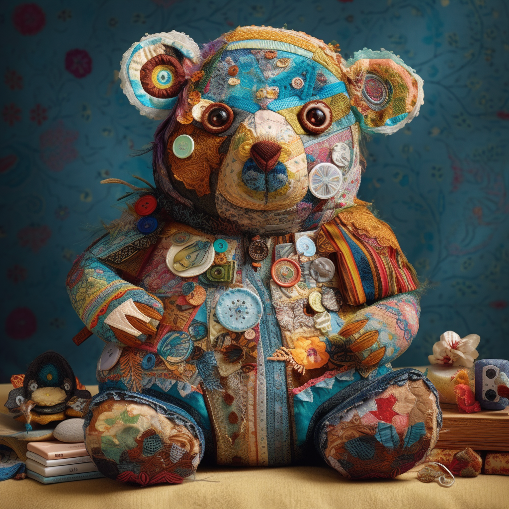 AI Midjourney Prompt for Animal - Fabric-made Cute Animal