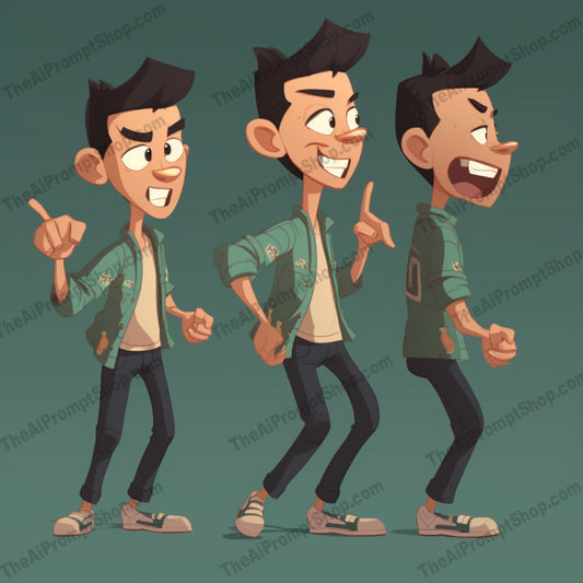 AI Midjourney Prompt for Handsome Gamercore Character