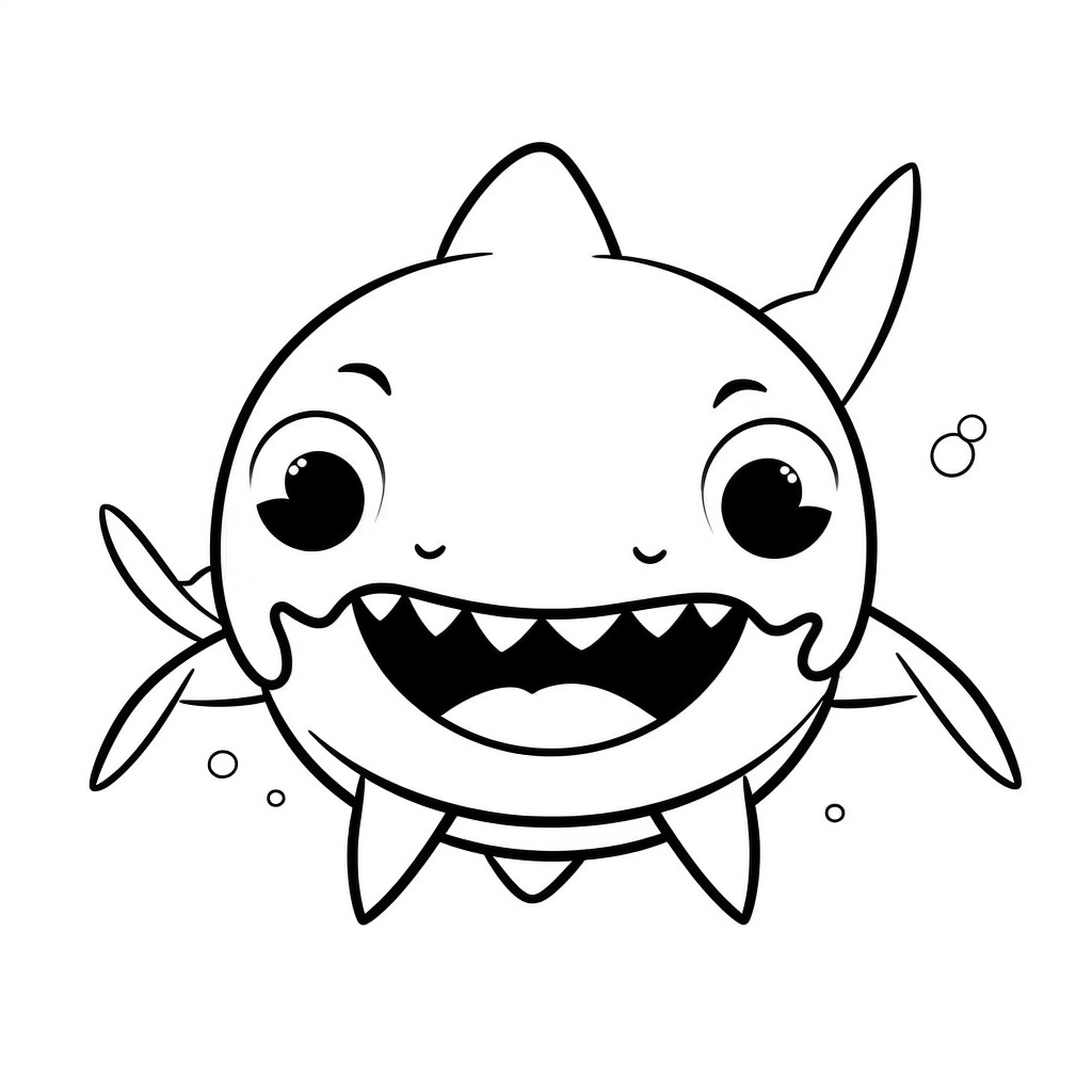 AI Midjourney Prompt for Coloring Page - Pixar Style Happy Animal Coloring Page