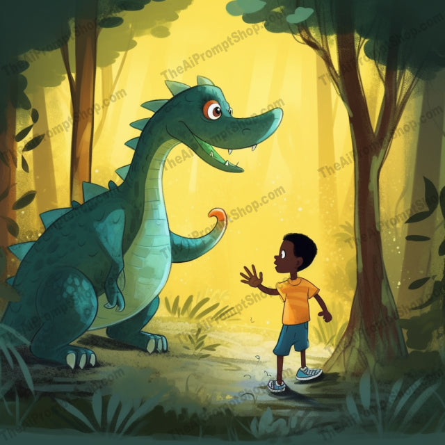 AI Midjourney Prompt for C54 - Storybook Illustrations - Forest Friends Chatting