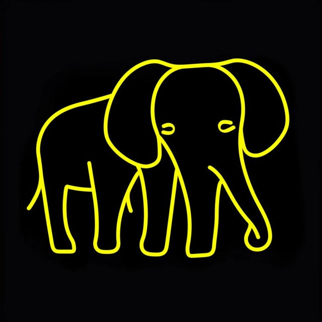 AI Midjourney Prompt for Neon Animal Logo Art