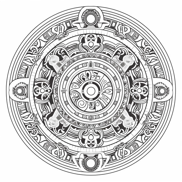 AI Midjourney Prompt for Tondo Style Ornamental Coloring