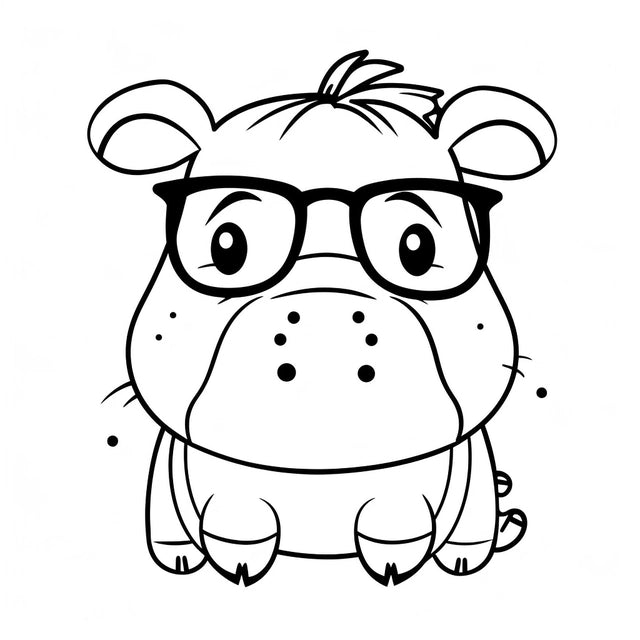 AI Midjourney Prompt for Happy Kawaii Coloring Pages Illustration