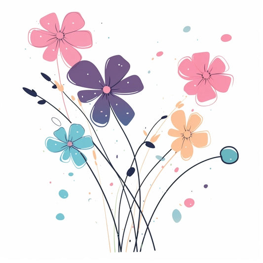 AI Midjourney Prompt for Nature Inspired Cartoonish Flowers