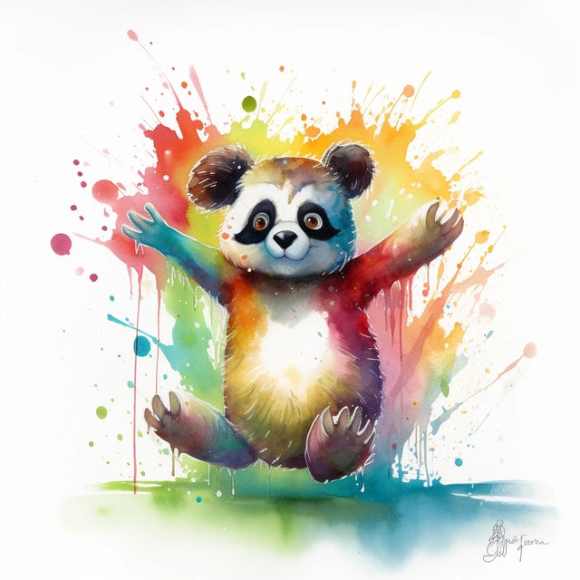 AI Midjourney Prompt for Energetic Animal Illustration