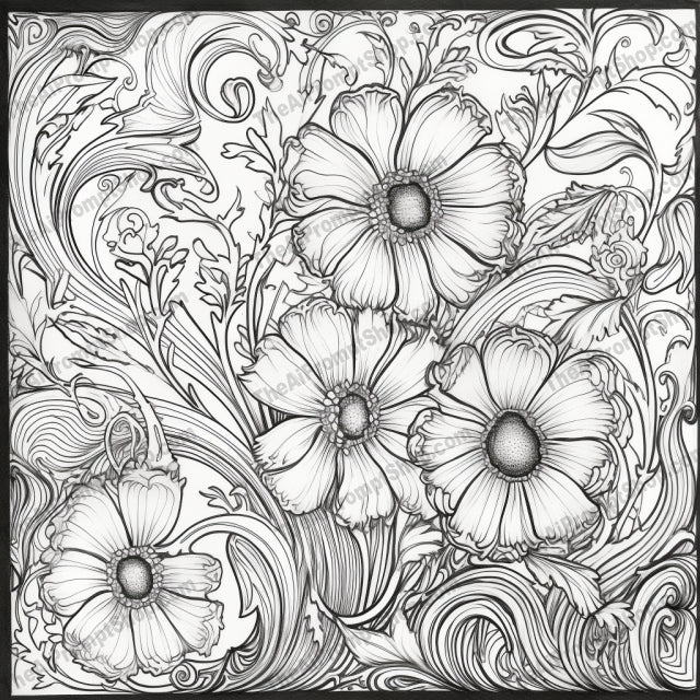 AI Midjourney Prompt for Coloring Pages - 2556