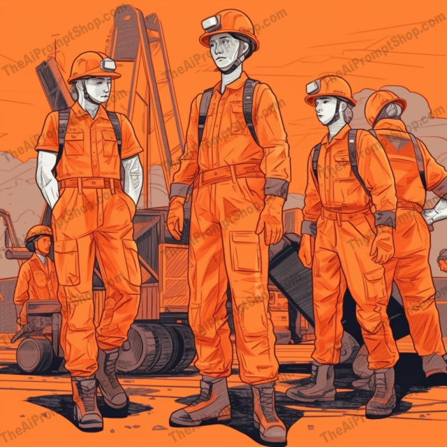 AI Midjourney Prompt for People - B61s - Energy on the Job