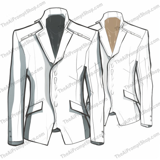 AI Midjourney Prompt for Stark White Cut Jackets